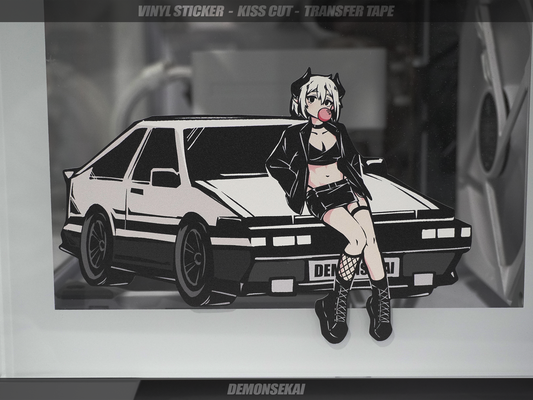 DEMONSEKAI Eurobeat 86! Sticker - Size L [Treasure]